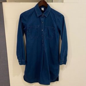 Old Navy shirt dress, size XS, denim, dark wash